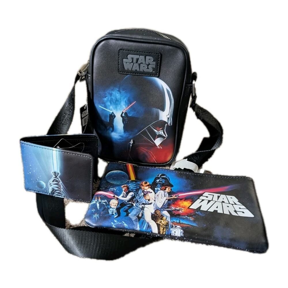 Disney Star Wars Darth Vader Obi Wan Final Battle Crossbody Bag, Wallet & Pouch